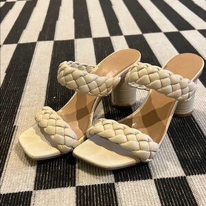 a new day Cream Braided Heels